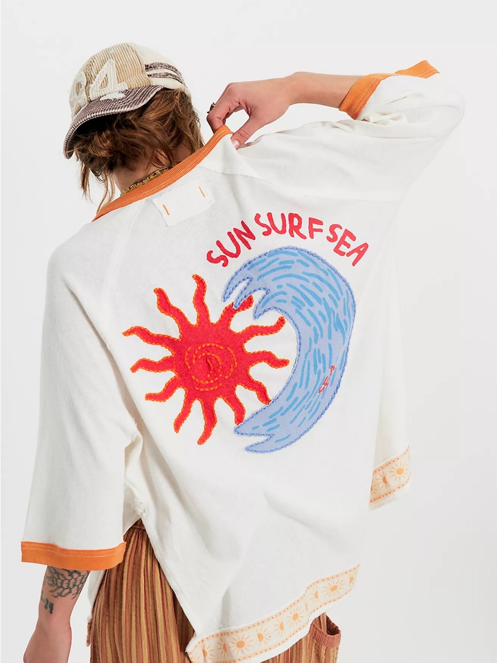 Free People We The Free Giulia Embroidered Ringer Tee - Picture 2 of 5
